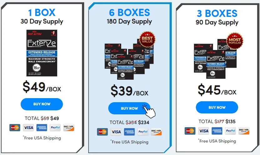 extenze package price